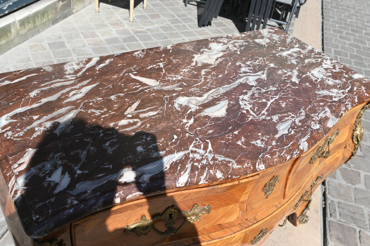 Commode tombeau d époque Louis XV estampillée de Dufour-photo-3