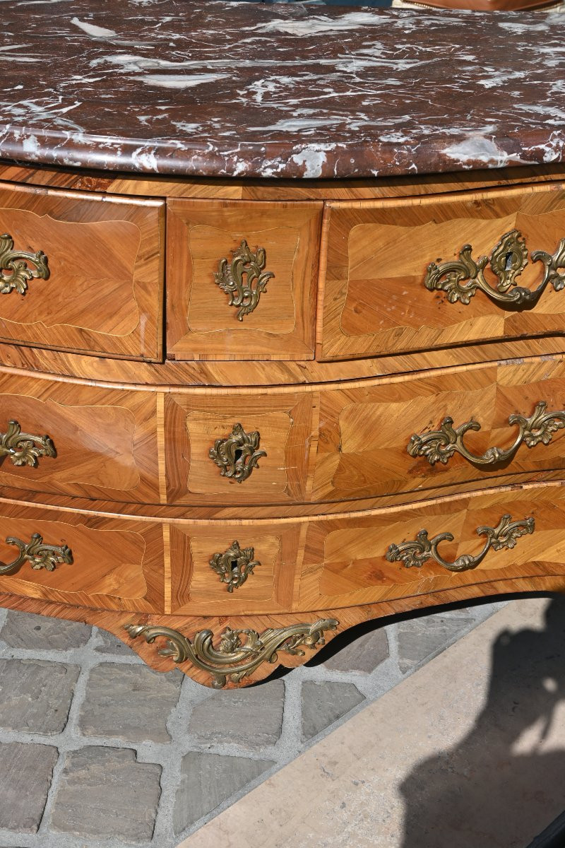 Commode tombeau d époque Louis XV estampillée de Dufour-photo-4