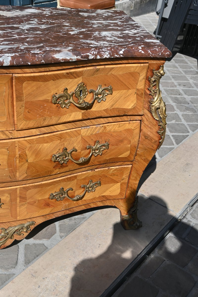 Commode tombeau d époque Louis XV estampillée de Dufour-photo-5