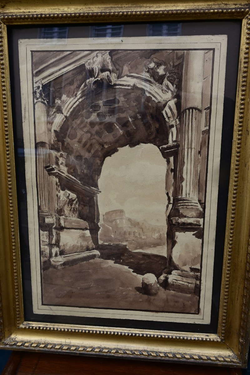 Arch Of Titus In Rome, 18th Century Drawing