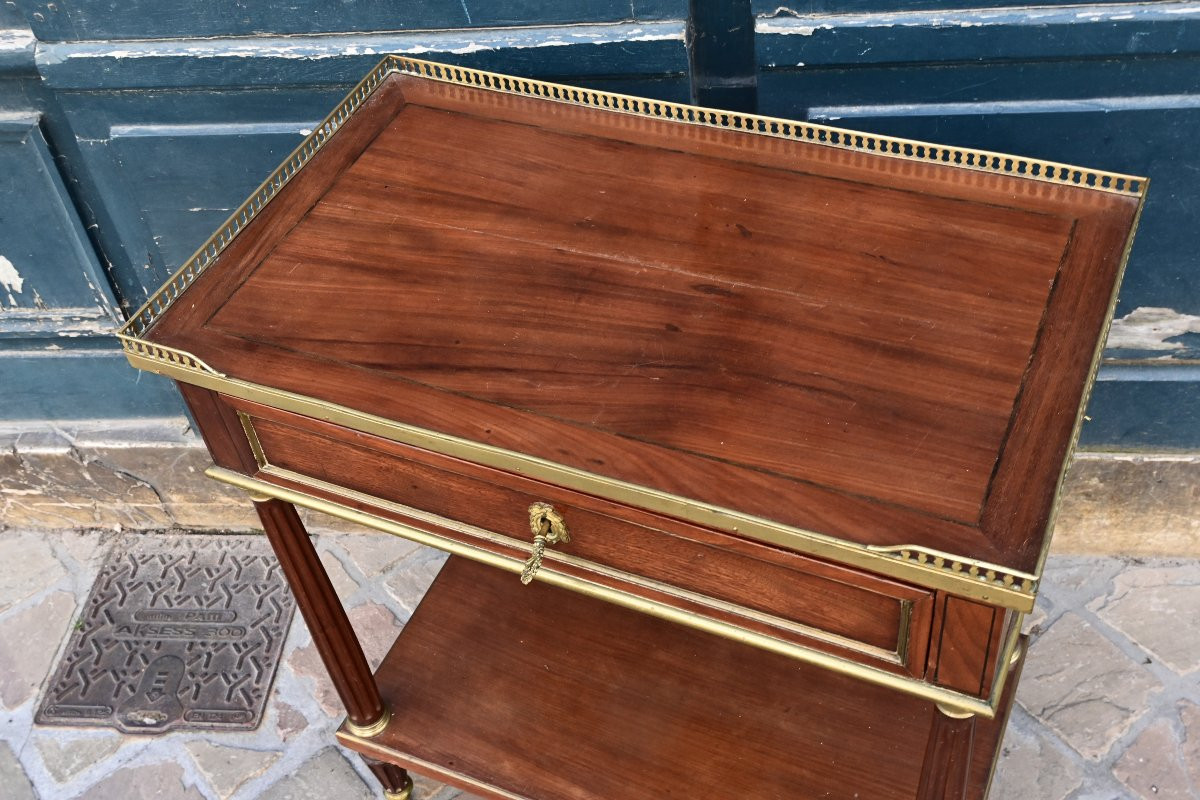 Louis XVI Period Mahogany Coffee Table-photo-3