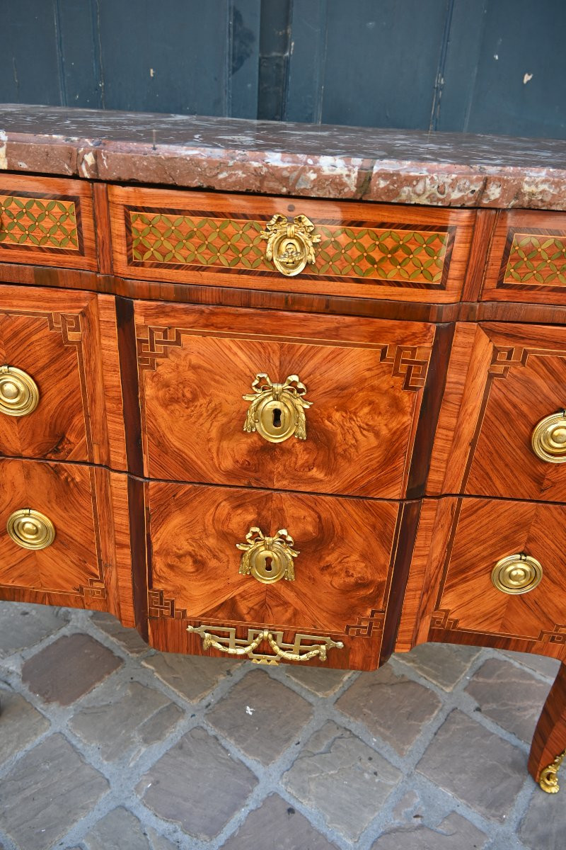 Commode à ressaut d époque Transition du XVIII-photo-4