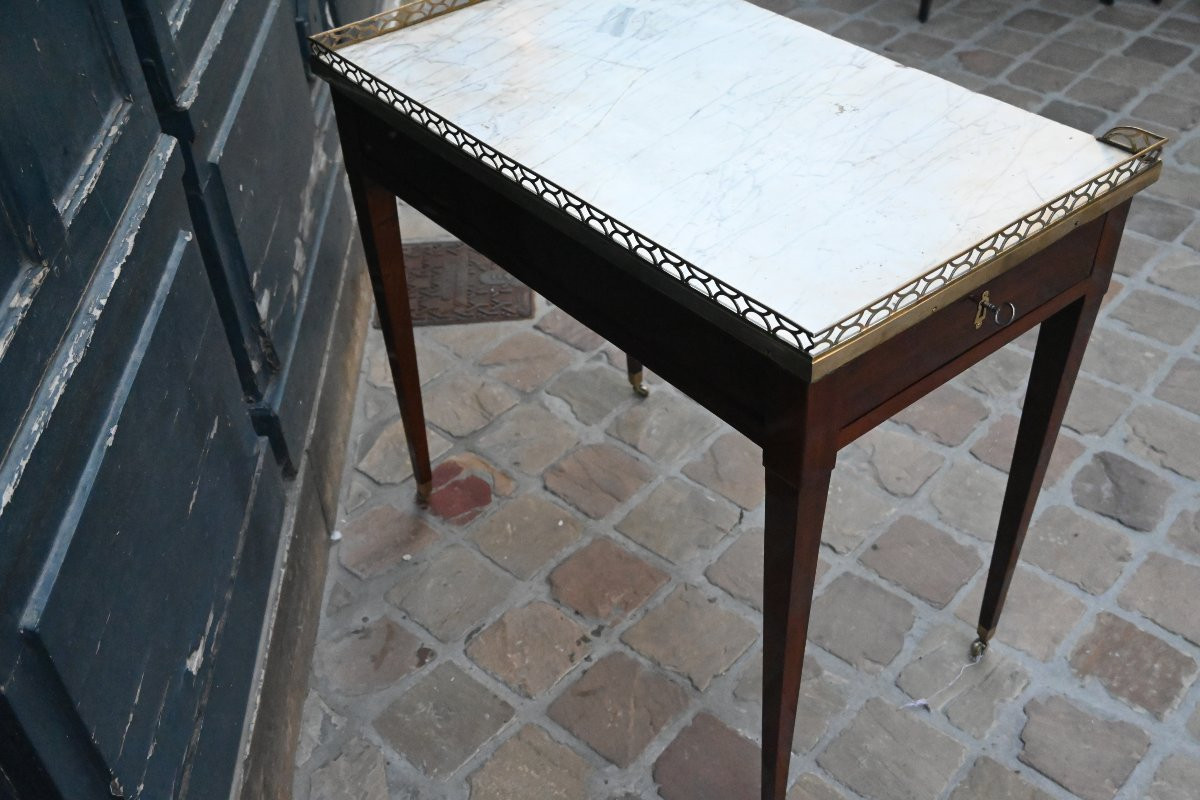 Louis XVI Period Mahogany Coffee Table, Stamped Jacob-photo-4