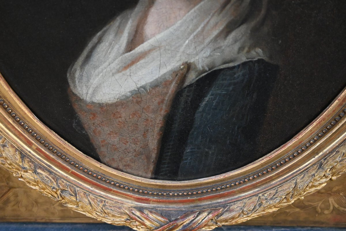 Italian School Of The 18th Century, Portrait Of A Young Woman, Follower Of Pietro Longhi-photo-3