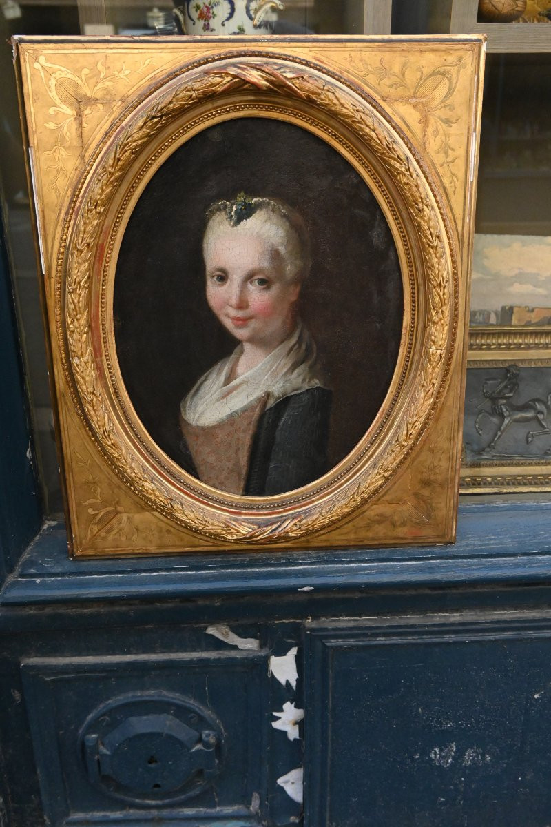 Italian School Of The 18th Century, Portrait Of A Young Woman, Follower Of Pietro Longhi-photo-2