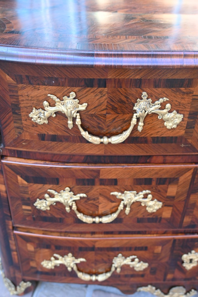 Commode d époque Louis XIV  en palissandre-photo-4