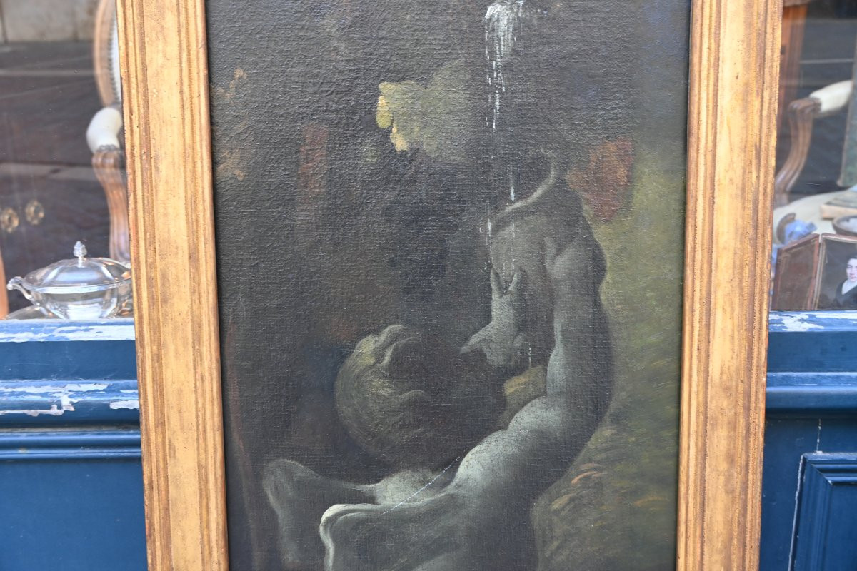 Amour à la vigne , école xviii suiveur de Monoyer-photo-4