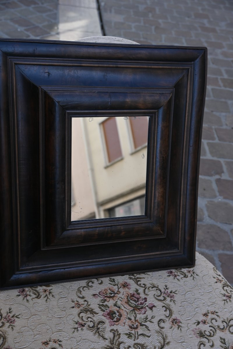 Miroir  en bois d époque Louis XIII du XVII-photo-4
