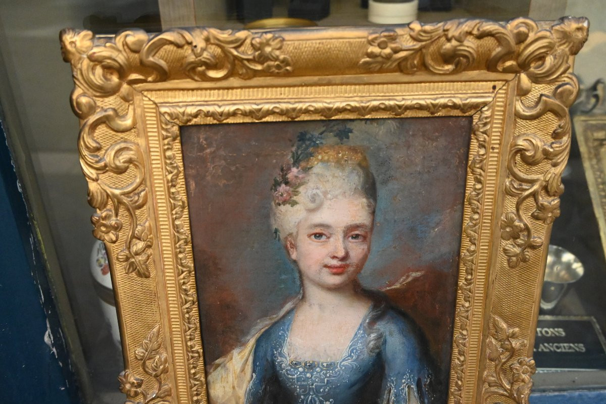 Small Portrait Of The 18th Follower Of Largillière-photo-3