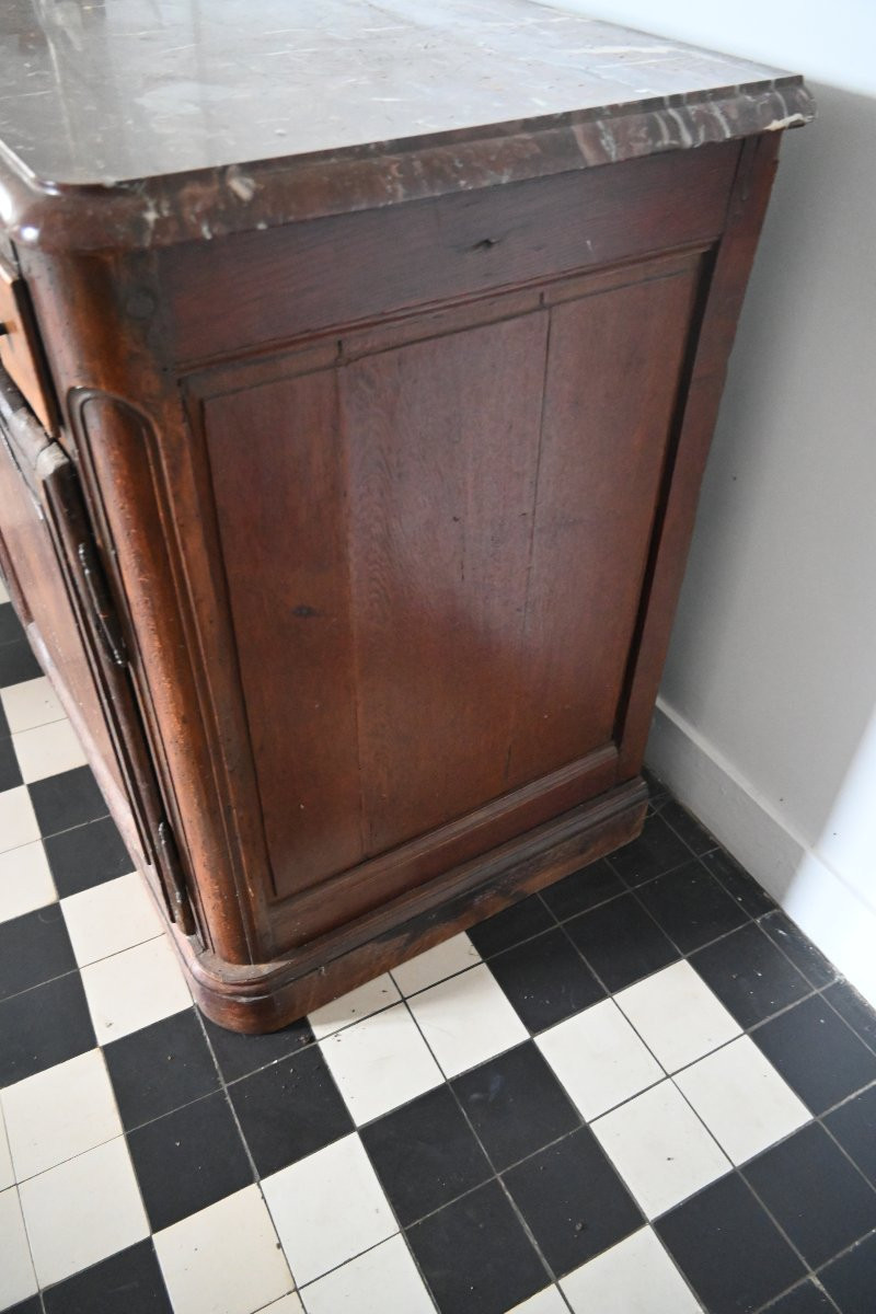 Buffet de chasse en chêne , travail du XVIII-photo-4