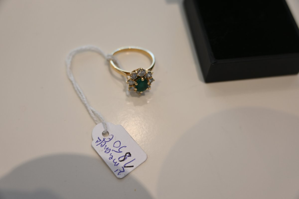 Ring, Gold, Emerald And Diamonds-photo-4