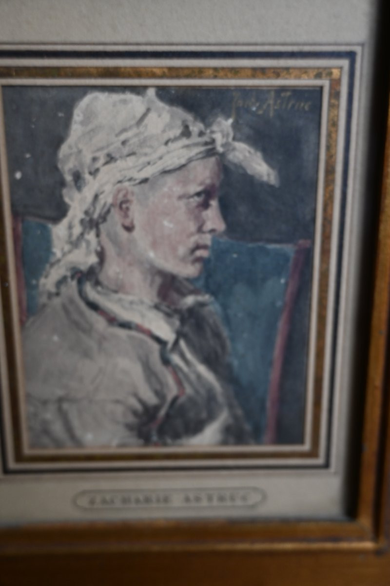 Zacharie Astruc , dessin homme au bonnet -photo-3