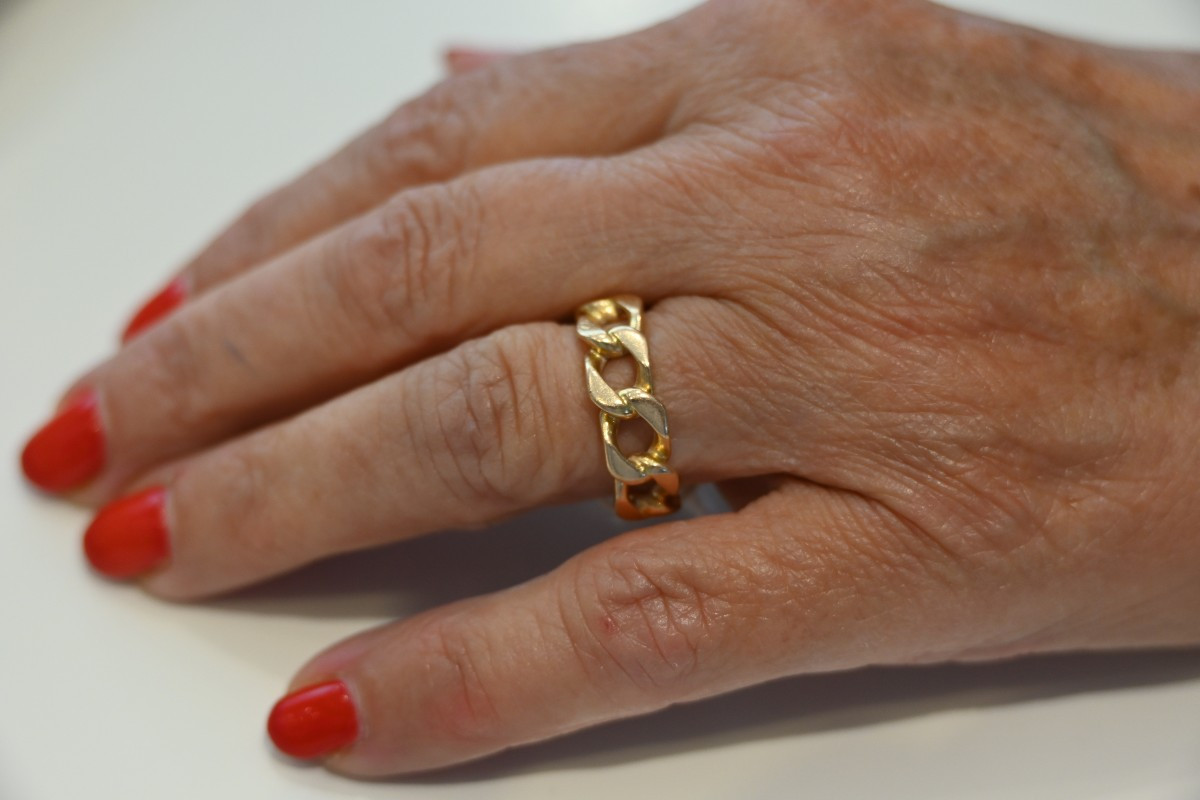 Yellow Gold Gourmette Ring
