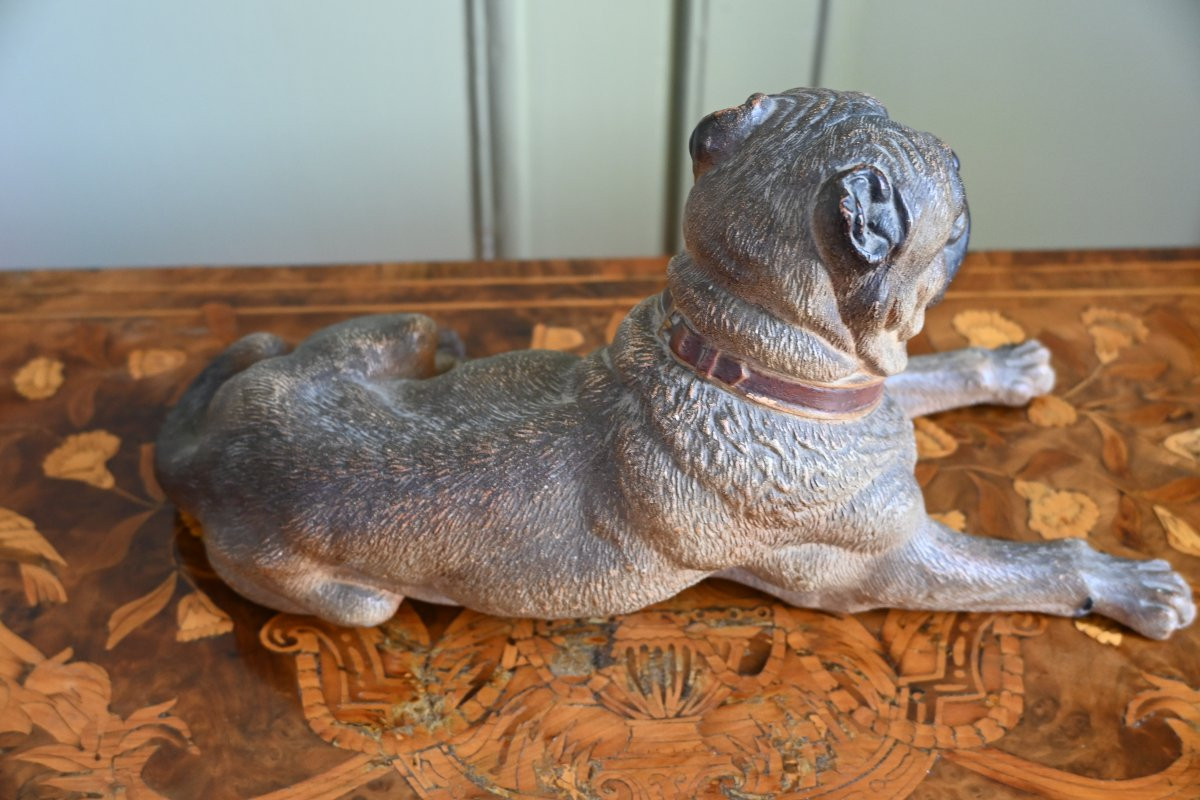 Carlin  en terre cuite polychrome du  XIX-photo-7