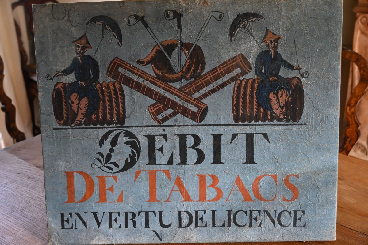 Affiche fin XVIII sur le thème du tabac