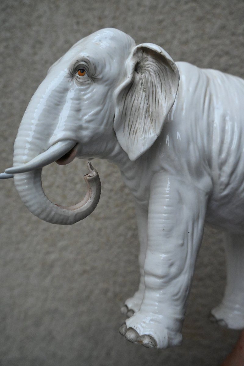 Saxon Porcelain Elephant, Probably Samson-photo-6