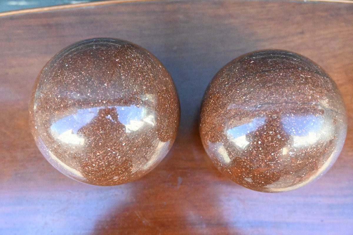 Pair Of Porphyry Spheres From Sweden-photo-5