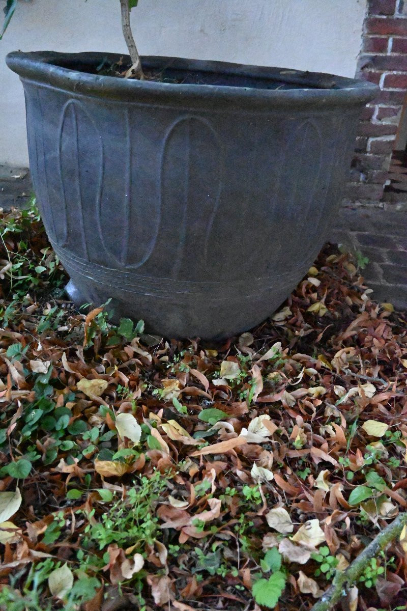 Large And Rare Washing Machine Or Ponne, Bujadier In Glazed Earthenware XIX-photo-2