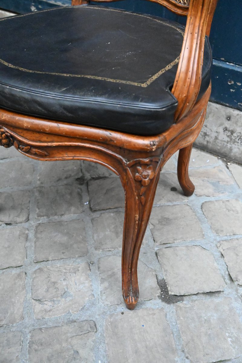 Fauteuil de bureau d époque Louis XV estampillé  -photo-2