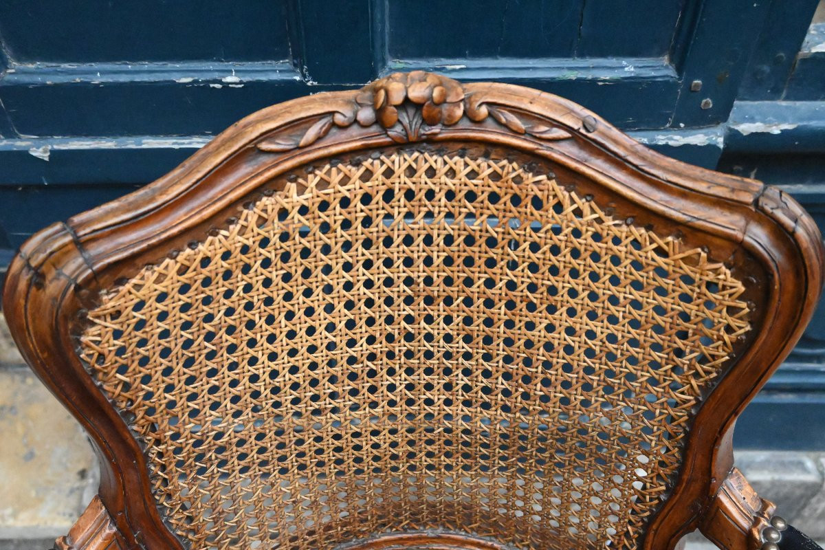Fauteuil de bureau d époque Louis XV estampillé  -photo-4