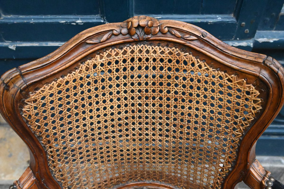 Fauteuil de bureau d époque Louis XV estampillé  -photo-2