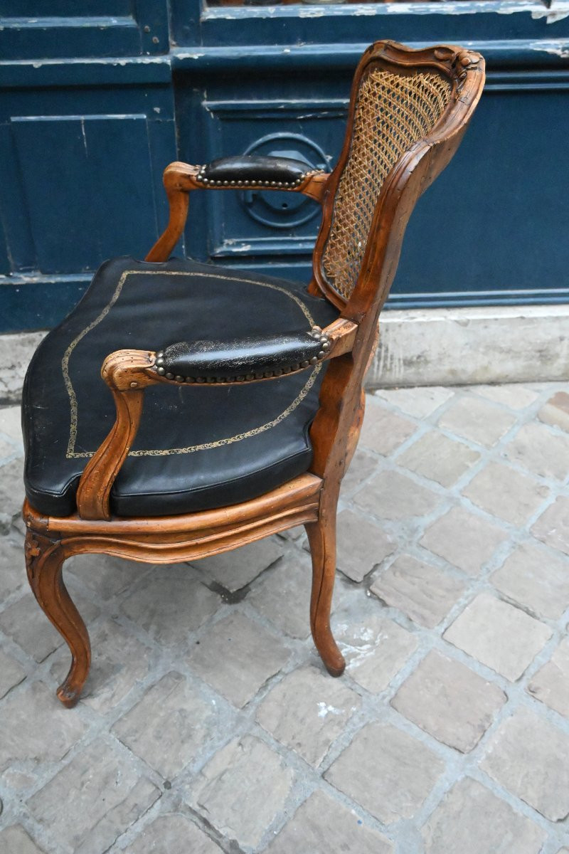 Fauteuil de bureau d époque Louis XV estampillé  -photo-7