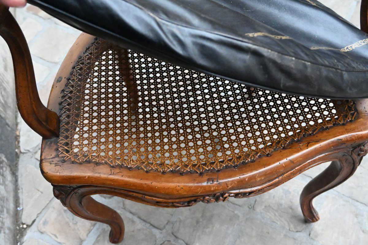 Fauteuil de bureau d époque Louis XV estampillé  -photo-8