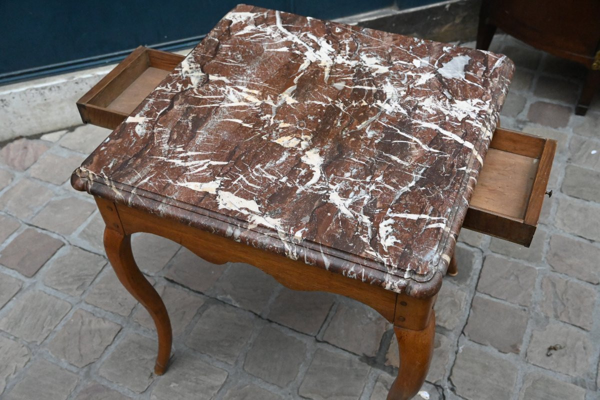 Elegant Mid-century Louis XV Table From The 18th Century-photo-2