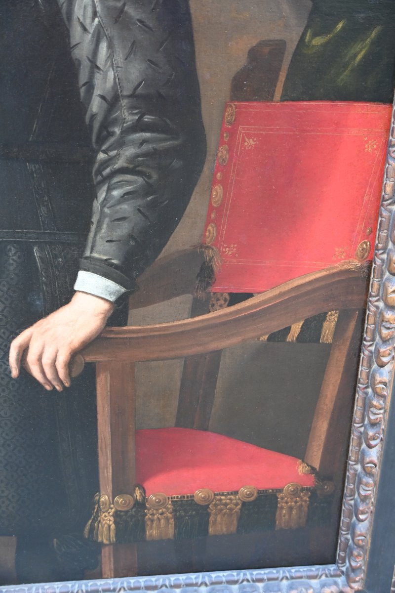 Important et rare  portrait en pied par Sofonisba Anguissola , XVII  Italien-photo-2