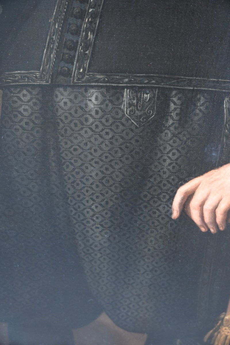 Important et rare  portrait en pied par Sofonisba Anguissola , XVII  Italien-photo-3