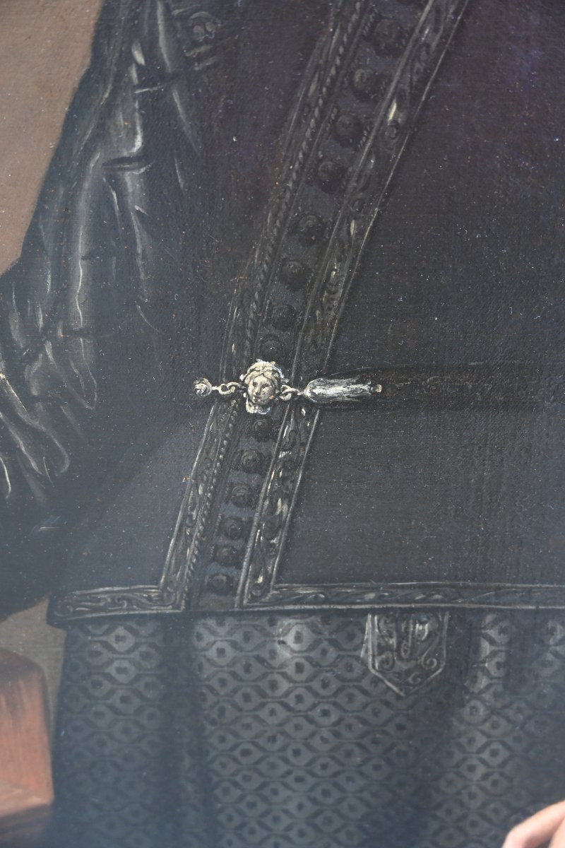 Important et rare  portrait en pied par Sofonisba Anguissola , XVII  Italien-photo-4