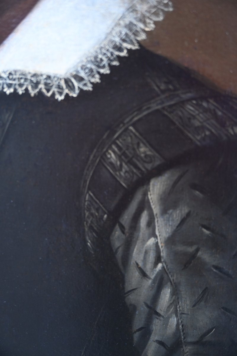 Important et rare  portrait en pied par Sofonisba Anguissola , XVII  Italien-photo-2