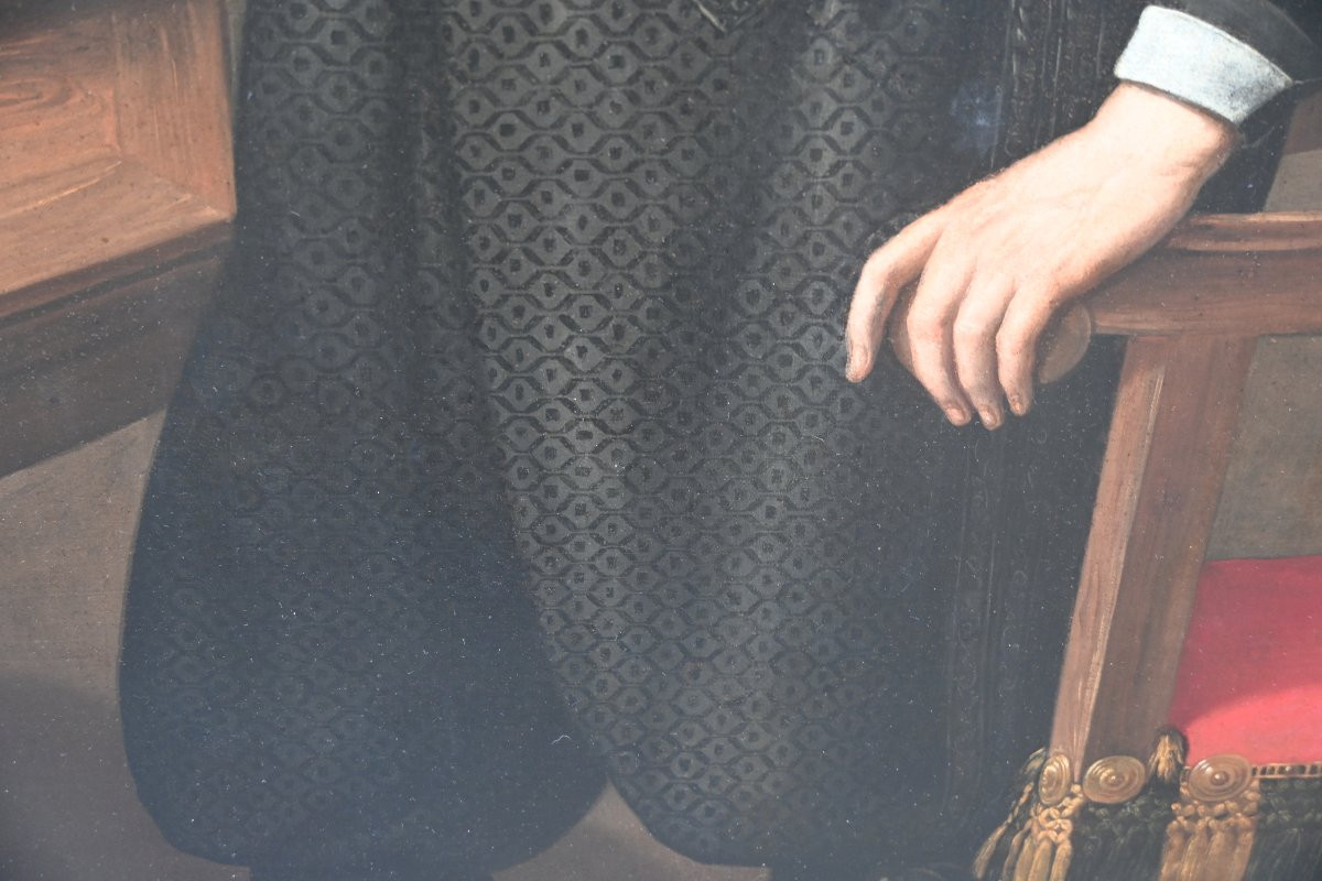 Important et rare  portrait en pied par Sofonisba Anguissola , XVII  Italien-photo-8