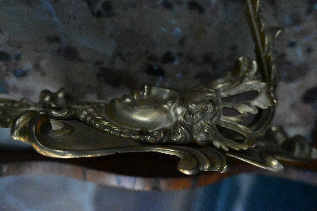 Pair Of Rare Bronze Sconces Attributed To André Charles Boulle From The Regence Period-photo-3