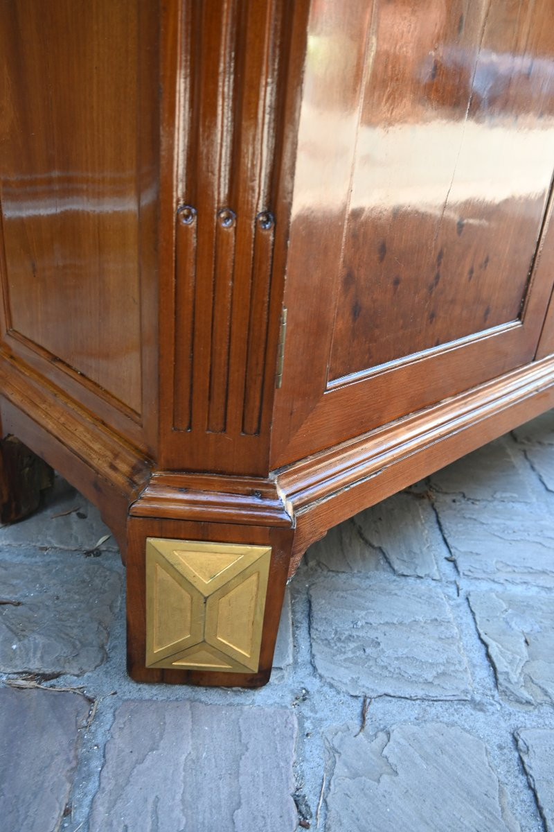 Beautiful Louis XVI Stamped Blond Mahogany Secretary-photo-4
