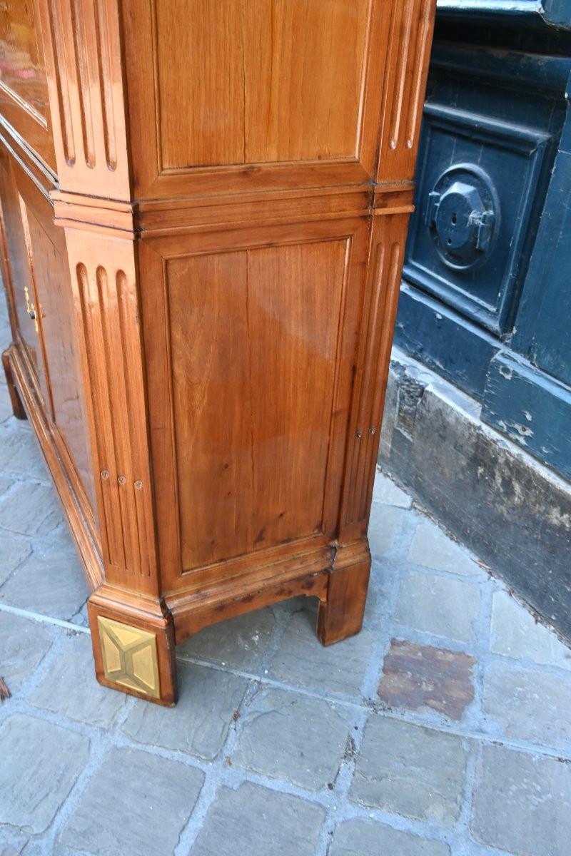 Beautiful Louis XVI Stamped Blond Mahogany Secretary-photo-4