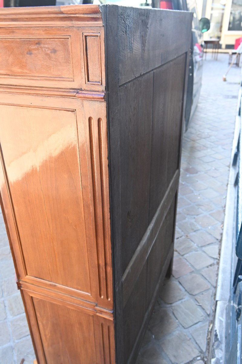 Beautiful Louis XVI Stamped Blond Mahogany Secretary-photo-7