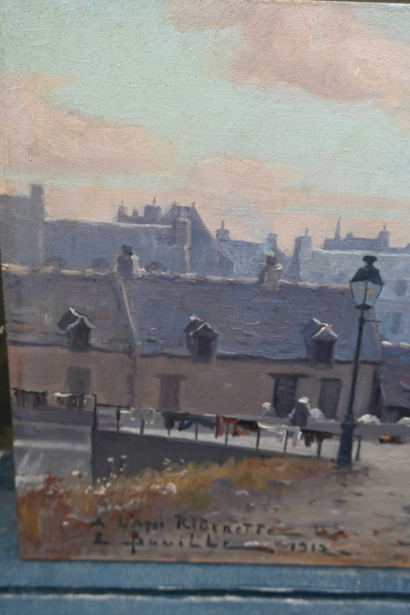 Les lavandières en Bretagne  , huile signée d Etienne Bouillé-photo-1