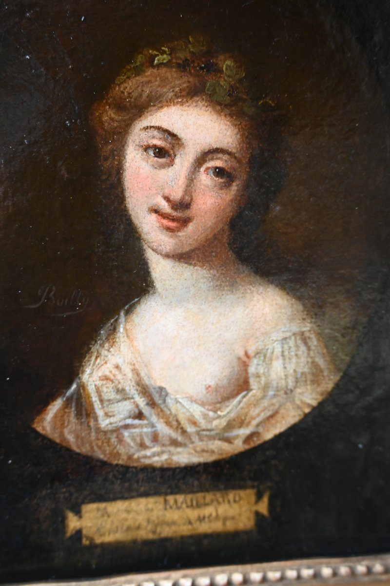 portrait de Mademoselle Maillard , actrice , école du XVIII-photo-3