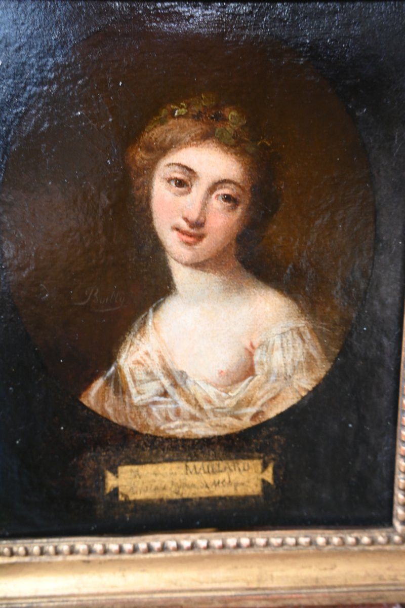 portrait de Mademoselle Maillard , actrice , école du XVIII-photo-4
