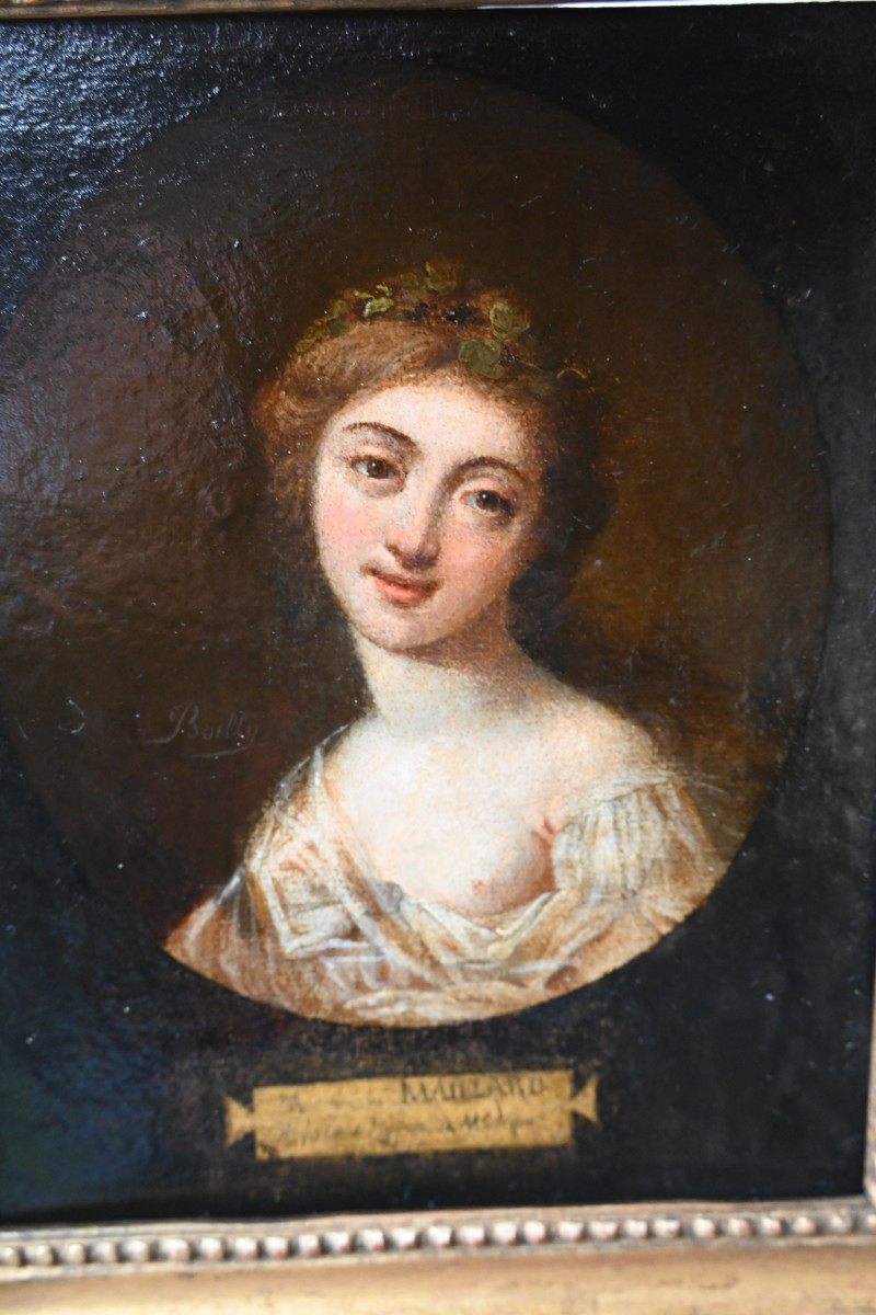 portrait de Mademoselle Maillard , actrice , école du XVIII