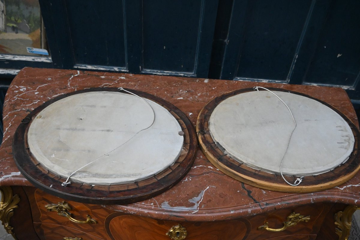 Paire de portraits d enfants au pastel fin XVIII-photo-4