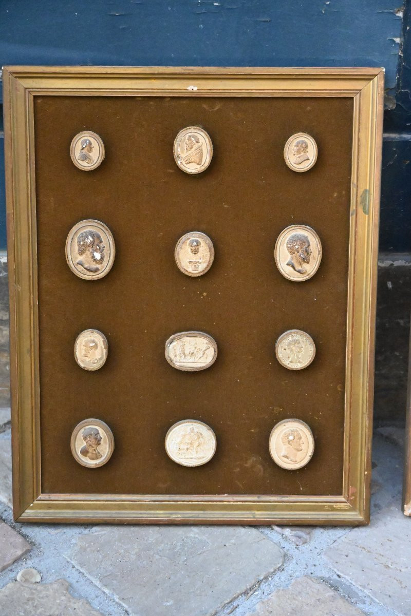 Souvenirs Of The Grand Tour, Set Of 19th Century Stamps-photo-2