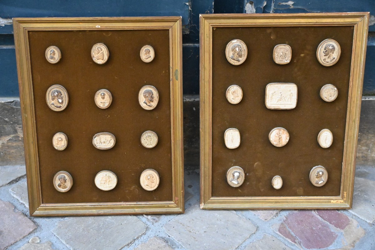 Souvenirs Of The Grand Tour, Set Of 19th Century Stamps