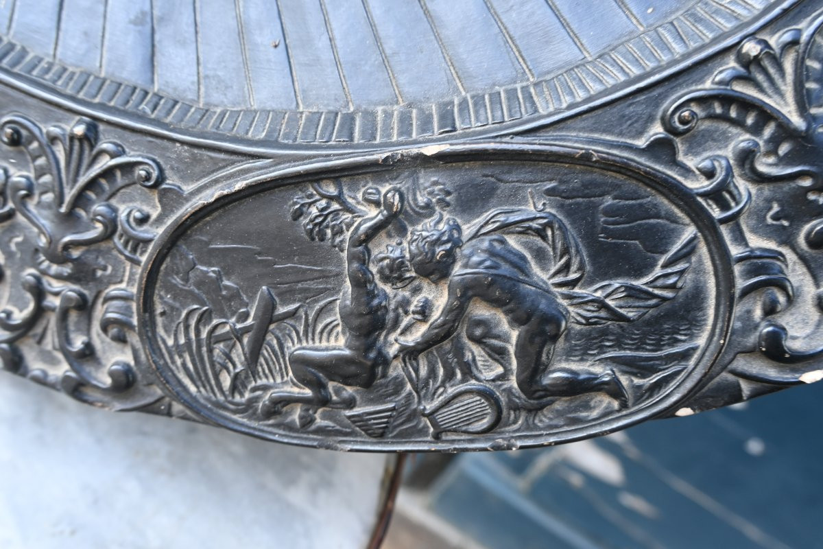 Large Black Ceramic Dish Grand Tour, Italy From The 19th Century, Antique Style-photo-3