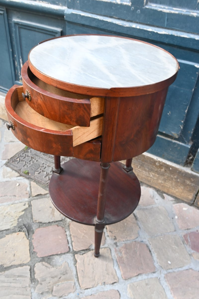 Small Mahogany Drum Table From The Early 19th Century-photo-3