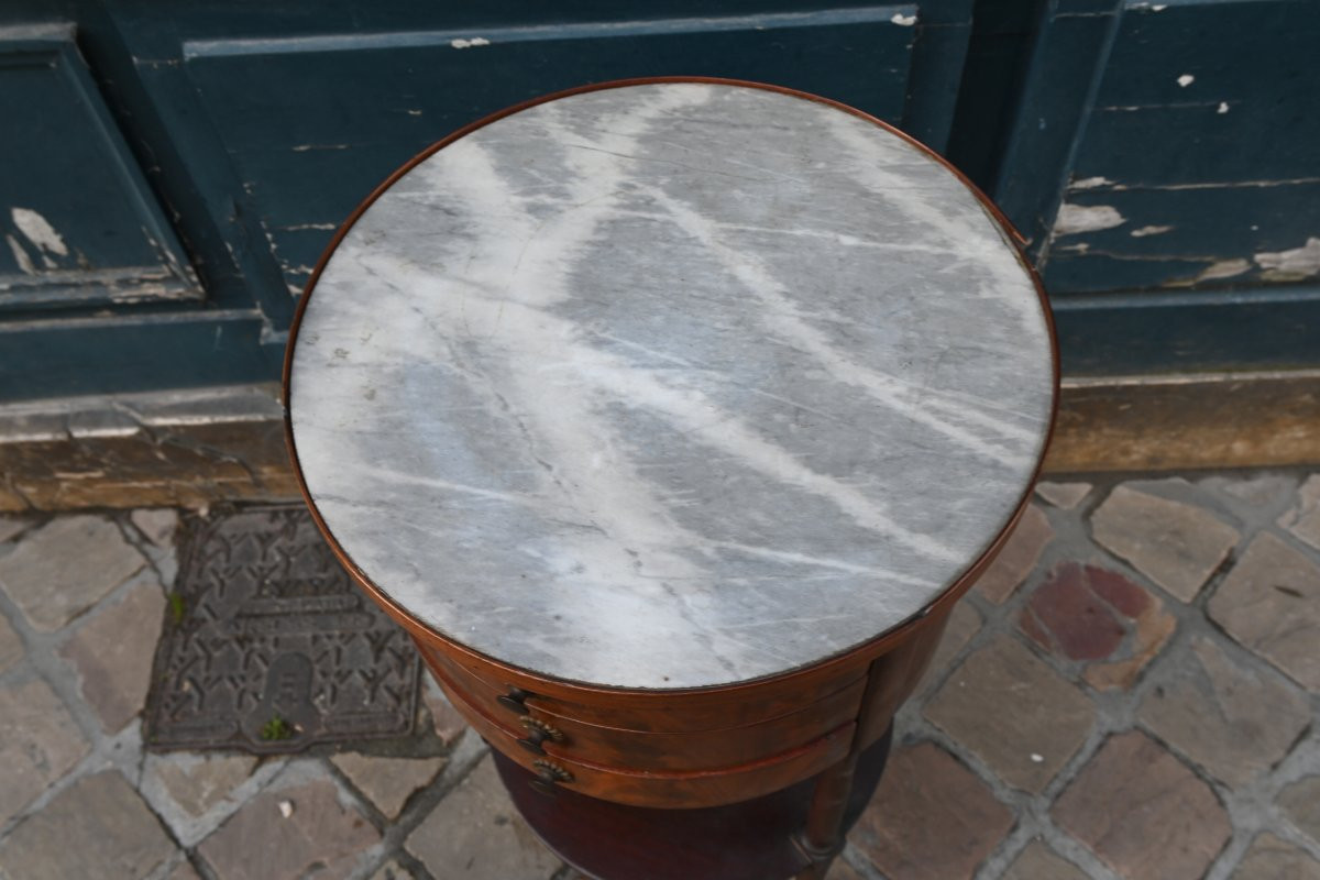 Small Mahogany Drum Table From The Early 19th Century-photo-4