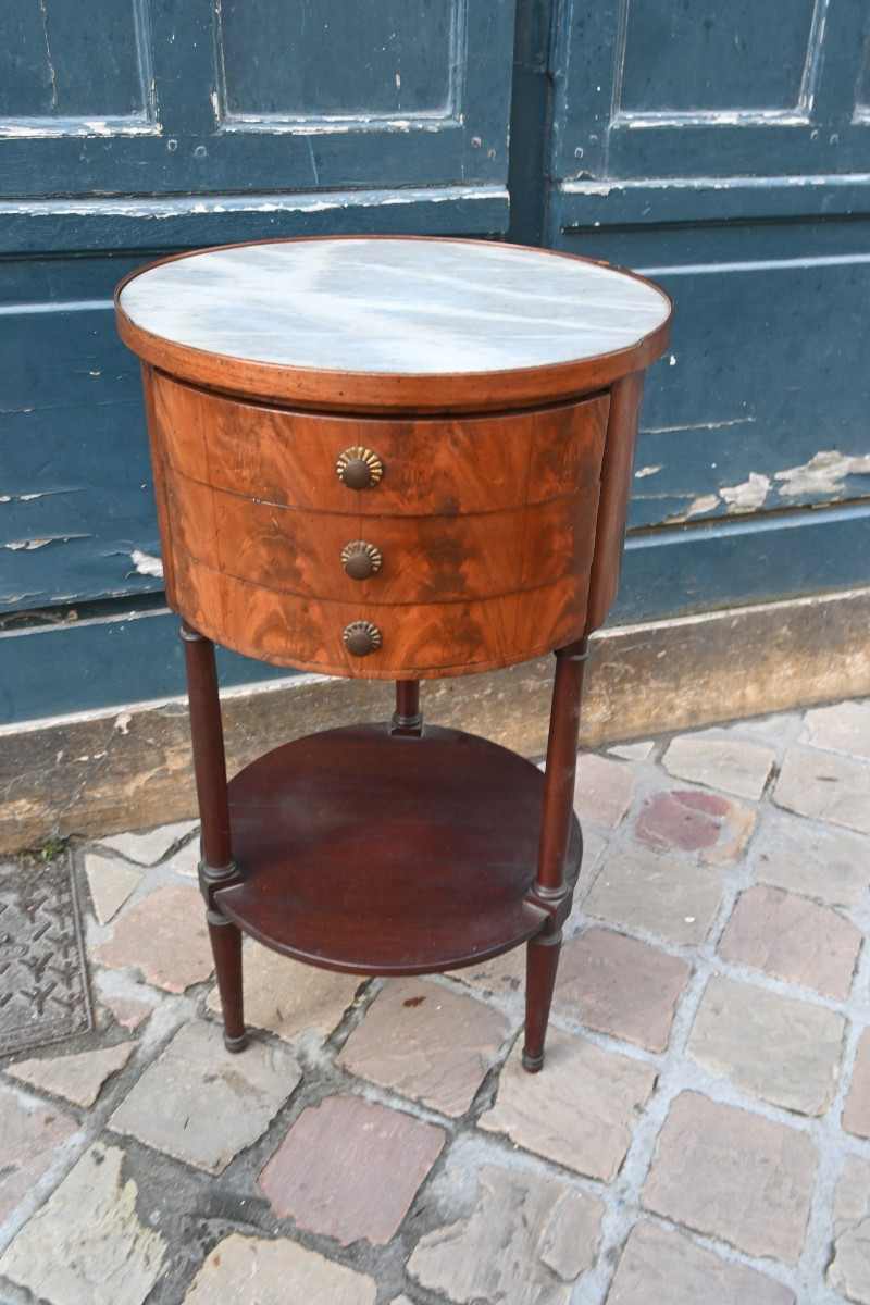 Small Mahogany Drum Table From The Early 19th Century