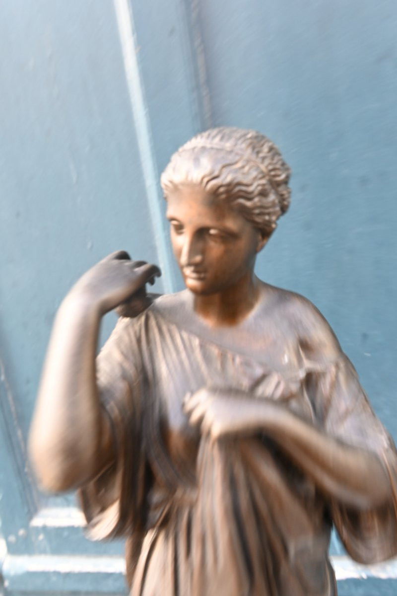 Bronze Diane de Gabies d après Praxitèle , travail XIX-photo-2
