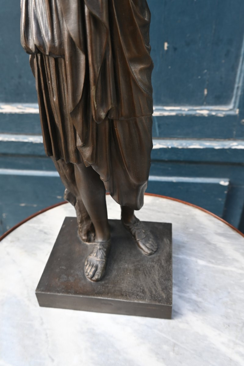 Bronze Diane de Gabies d après Praxitèle , travail XIX-photo-4